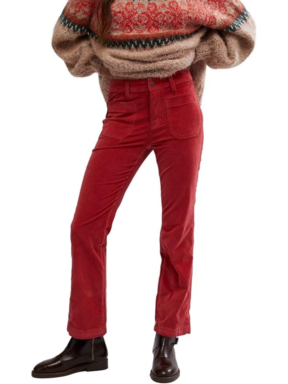 Free People High Time Velvet Kick Flare Pants